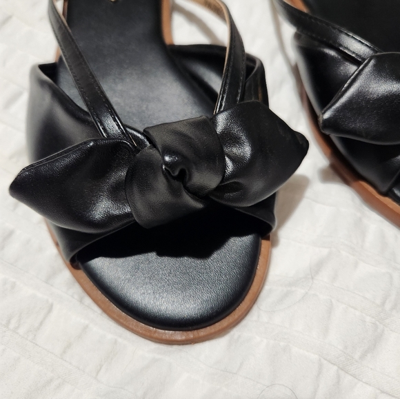 Kensie vegan black sandal slip ons with cute bow tie 🎀 New condition. Size 7 - Picture 5 of 11